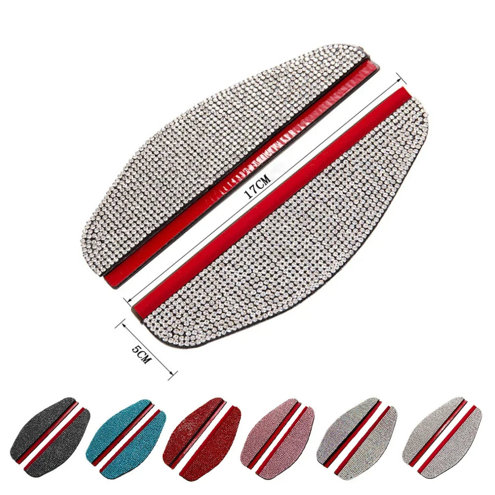 2Pcs Car Rear View Mirror Sticker Rain Eyebrow PVC Rear View Mirror Rain Visor Universal Rain Shield Shade Cover Protector