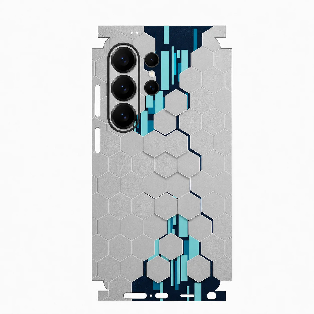 Full Coverage Faux Leather Back Skin for Samsung Galaxy S26 S25 Ultra Plus S24 S23 Full Wrap Anti Scratch Rear Film Sticker