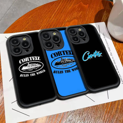 The World-C-Corteizs Phone Case iPhone 16 Plus 15 11 14 12 13 17 Pro Max Shockproof Soft Cover