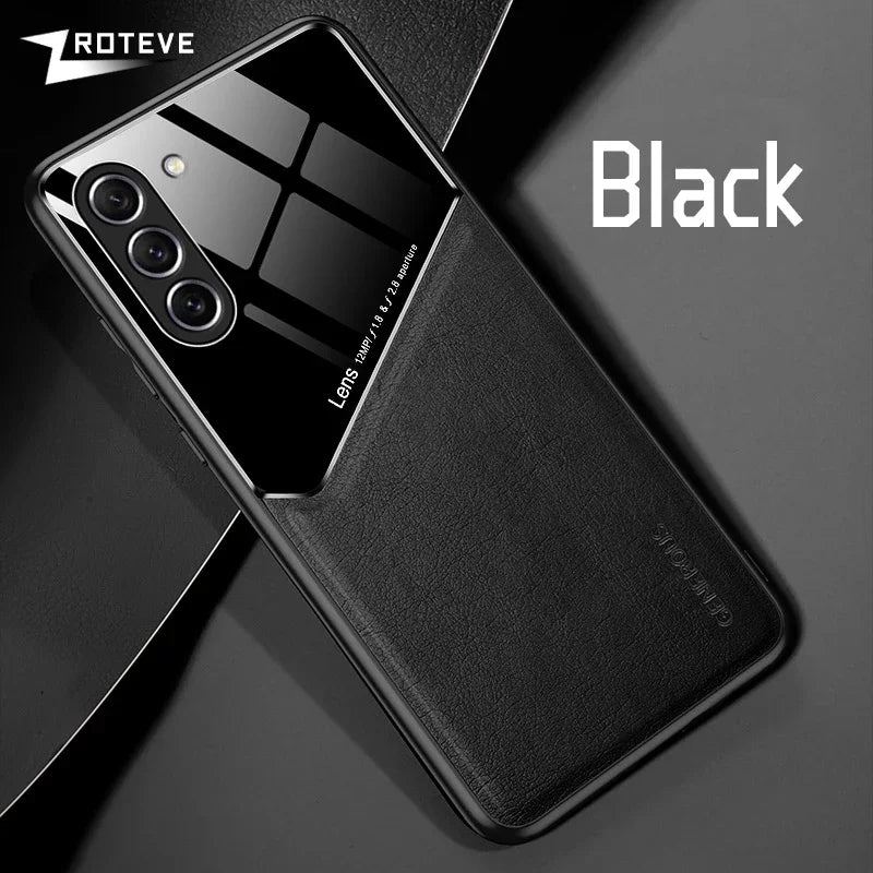 S23 Case Zroteve PU Leather Car Magnetic Hard PC Cover For Samsung Galaxy S24 Ultra S25 Edge S22 S21 FE S20 Plus Phone Cases
