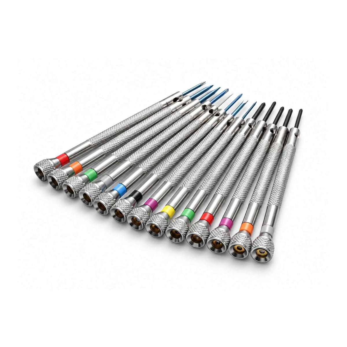 13PCS 0.6-2.0mm Watch Screwdriver Metal Set Slotted Cross Screwdrivers Kit for Watchmakers Watch Repair Tools