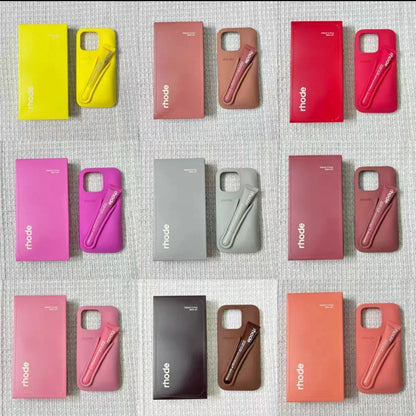 With Lipstick&Box Lip Gloss Holder Phone Case For iPhone Air 17 16 15 14 13 12 Pro Max Rhode Lipstick Trendy Silicone tpu Cover