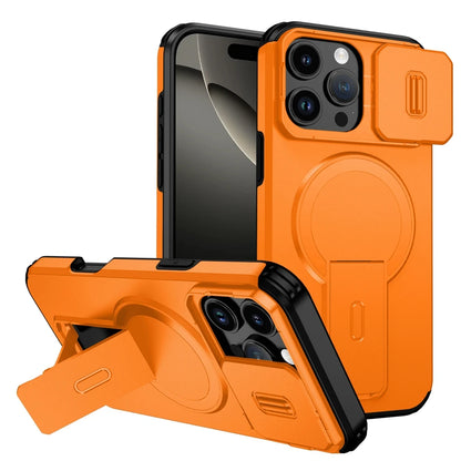 Luxury Armor Magnetic Case for IPhone 17 Air 16e 16 15 14 13 12 Mini 11 Pro Max Plus Flip Lens Stand Cover Wireless Charing