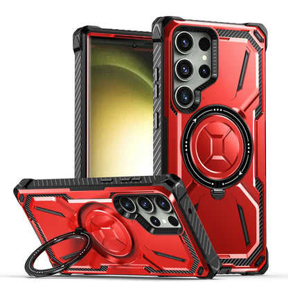 For Samsung Galaxy S25 S24 S23 S22 S21 Ultra Plus Case Metal Kickstand Magnetic Case with MagSafe, Heavy Duty Bumper Shockproof