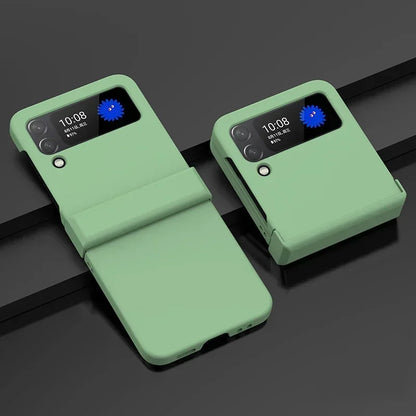 Hinge Plastic Candy Color Back Cover Phone Case For Samsung Galaxy Z Flip 8 7 FE 6 5 4 3 5G B03