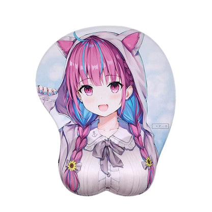 3d Carpet Mouse Pad Minato Aqua Hololive Kawaii Wrist Rest Keyboard Anime Girl Mouse Pads Cute Virtual Anchor Laptop Table