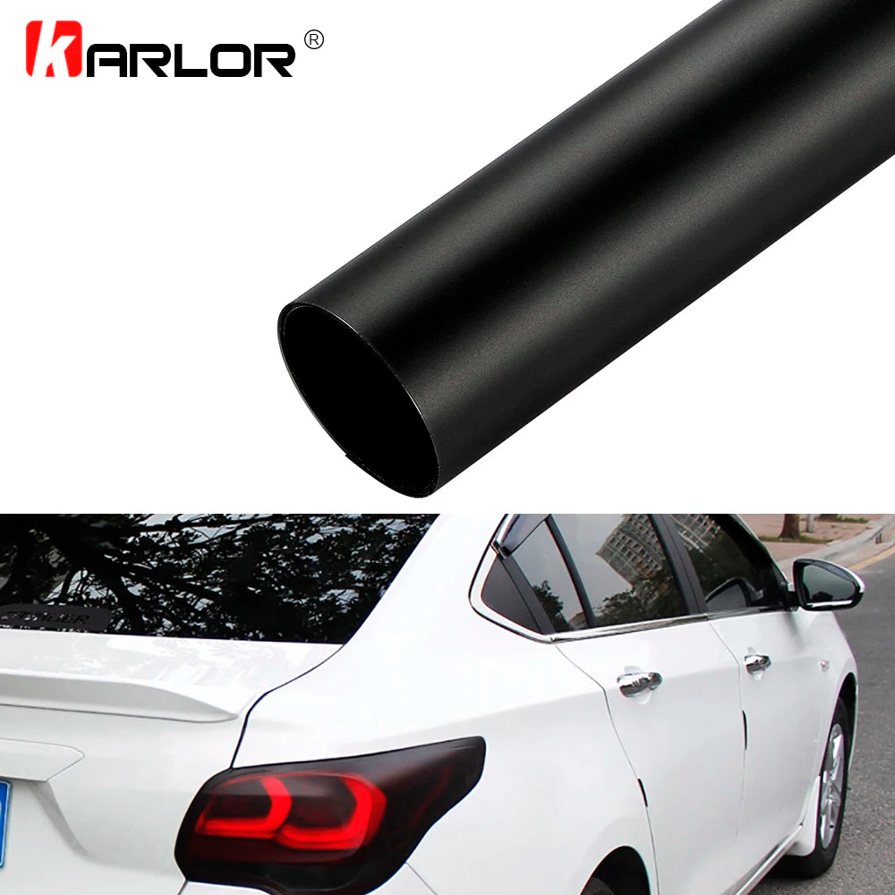 30x100cm Matte Black Headlight Taillight Tint Film Smoke Vinyl Sticker Car Fog Rear Lamps Auto Light Styling Protect Accessories