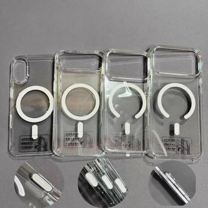 Original Transparent Phone Case For iPhone 17 Air 16 15 14 13 12 Pro Max Cases For Magsafe Animation Wireless Charging Cover