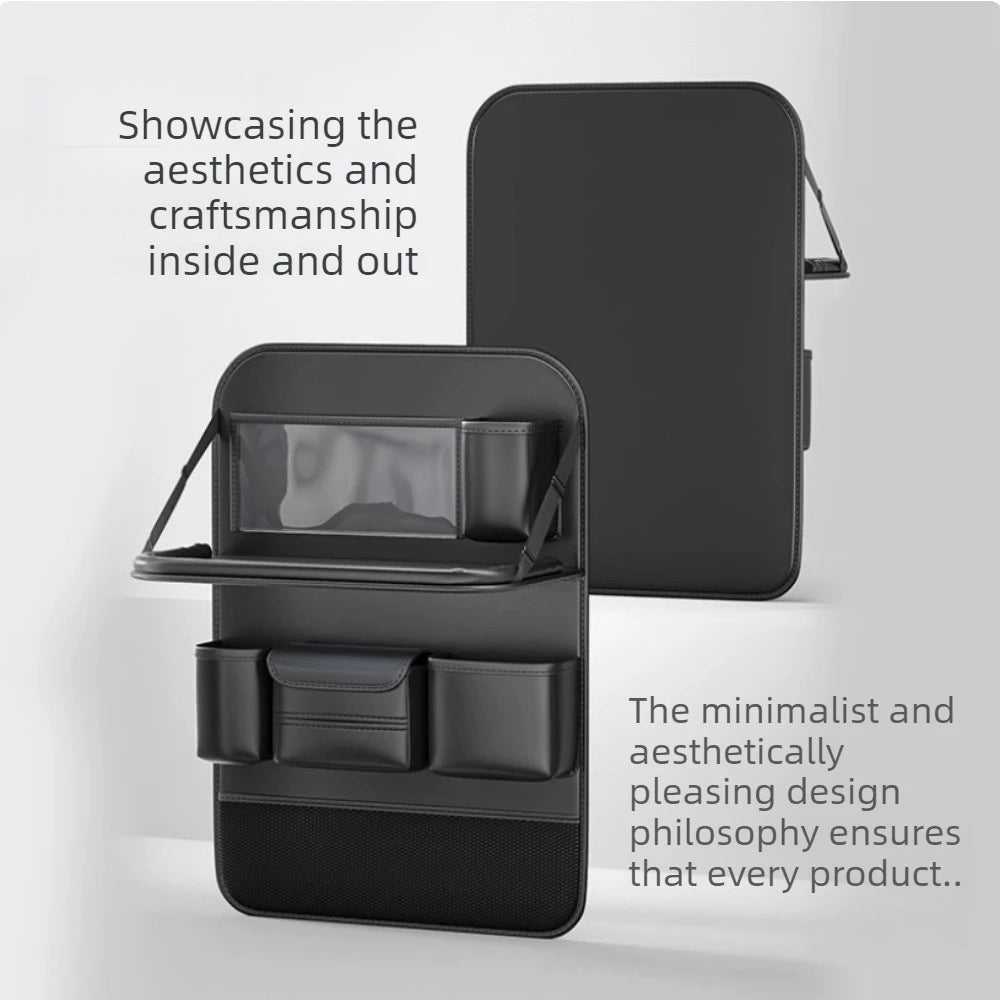 1Pcs 2026 New Car Seat Back Organizer Storage Bag Foldable Tray Tablet Holder Tissue Box for Auto Back Seat Travel Accessories