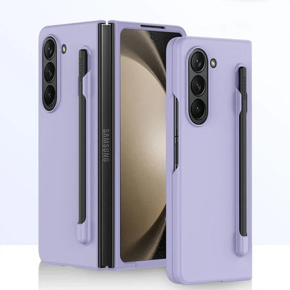Luxury Skin Feeling PC Hard Case for Samsung Galaxy Z Fold 8 Ultra 7 6 5 4 3 with S Pen Slot and Pen Ultra-thin Shockproof Cover