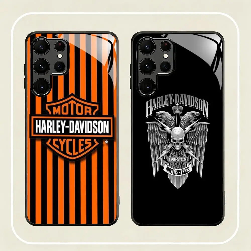 HOT Cool Brand HD-HARLEYES Phone Case For Samsung S26 S25 S24 S23 S22 S21 S20 Plus Ultra Note20 Glass Magnetic Case