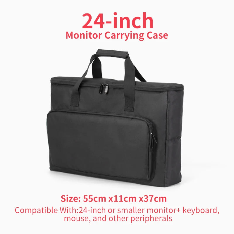 24/25/27/32 Inch Monitor Carrying Bag with Cushioning Foam Shockproof Full Protection Traveling Portable Computer Screen Case