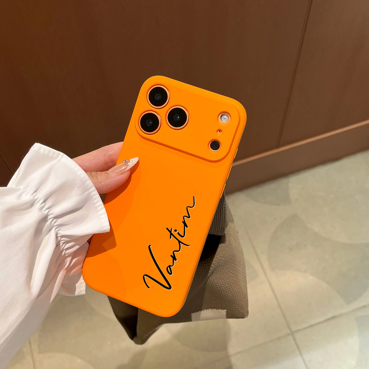 Personalized Custom Letters Name Colorful Soft Liquid Silica Gel Phone Case For iPhone 11 12 13 14 15 16 17 18 Pro Max 17Air