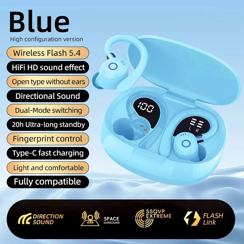 TWS Bluetooth Headphones, Dual Microphones, ENC Noise Cancellation, Touch Volume Control, Ultra-Long Battery Life