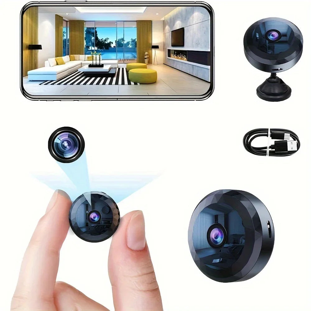 Mini 2.4G WiFi 170 Wide-angle CMOS Night Vision Motion Detection Weatherproof Family Security Camera with Memory Card Storage