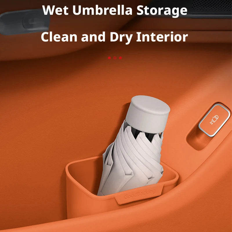 BLALION Silicone Car Door Storage Box Trash Can Multifunctional Auto Door Storage Bucket Umbrella Organizer for Car Accessories