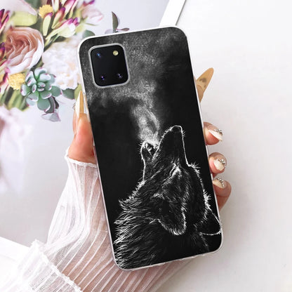 For Samsung Galaxy Note 10 Lite Case SM-N770F Luxury Flowers Painted Cover Soft Silicone Case For Samsung S10 Lite SM-G770F Bags