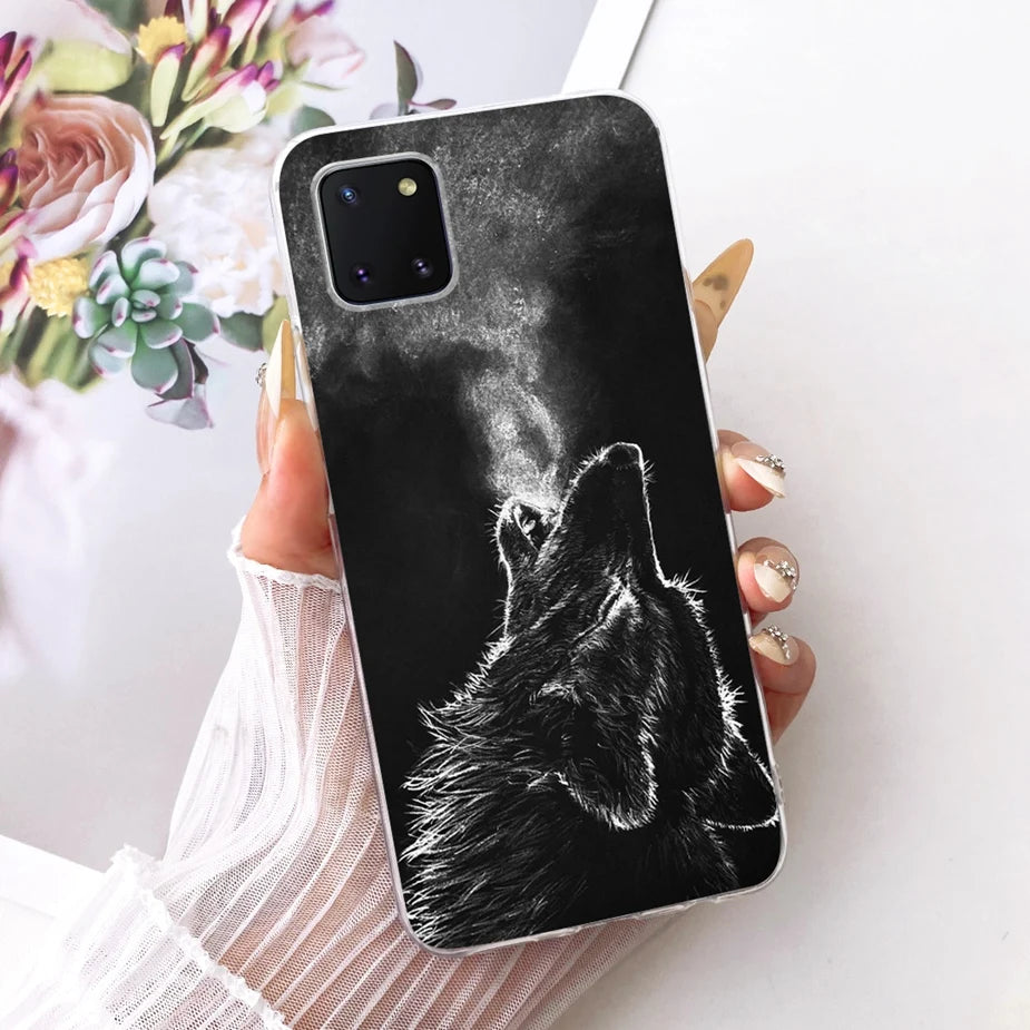 For Samsung Galaxy Note 10 Lite Case SM-N770F Luxury Flowers Painted Cover Soft Silicone Case For Samsung S10 Lite SM-G770F Bags