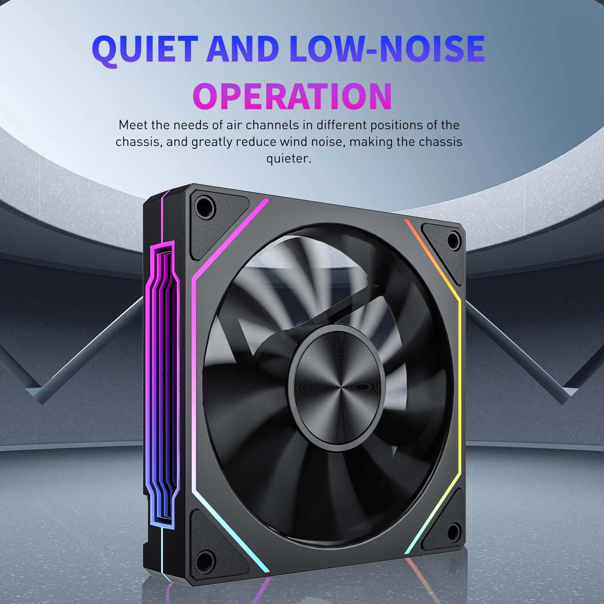 UPSIREN UF-2 PRISM 5 PRO 12CM ARGB Large Air Volume Computer Chassis Fan Regular version/Reversed version Dual mode selection