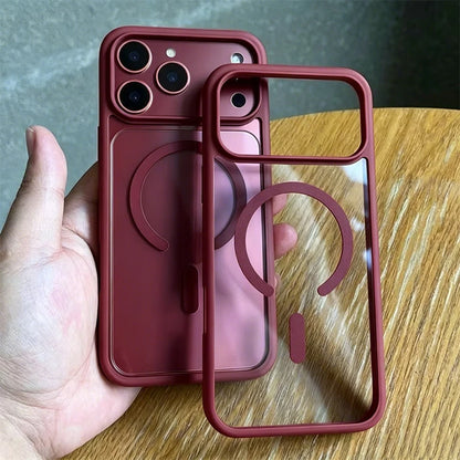 For Magsafe Wireless Charging Candy Color Matte Case For iPhone 17 16 15 14 13 12 Pro Max Plus Air 11 Magnetic Bumper Case Cover