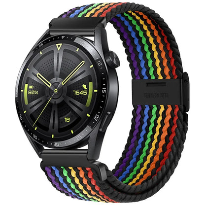 20 22mm Strap for Samsung Galaxy Watch 7 6 5 4 Band 40/44mm 5Pro Active 2 Gear S3 Braided Elastic Bracelet for Huawei GT2/3 4Pro