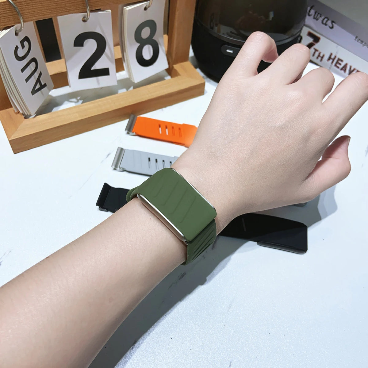 Suitable for Whoop 5.0 Dual Color Silicone Soft Strap Official for Whoop MG Sports Wristband with Metal Frame Included