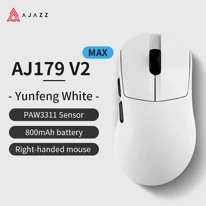 AJAZZ AJ179 V2/MAX Wireless Gaming Mouse 3 Model With Magnetic Attraction Charging Base PAW3311 Sensor 12000 DPI For PC Laptop
