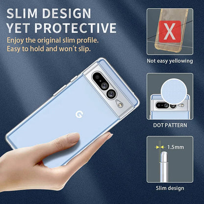 Case For Google Pixel 7 6 8 9 10 11 Pro XL 9a 10A 6A 7Pro 5G Soft TPU Clear Back Cover Phone Cases
