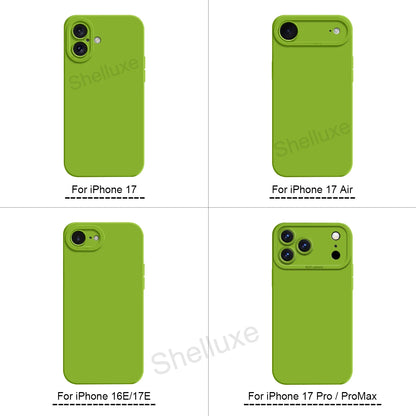 Silky Feel Liquid Silicone Soft Case Shelluxe For iPhone 17 17e 16 16e 15 14 13 Pro Max iPhone17 Air iPhone16 Plus Phone Cases
