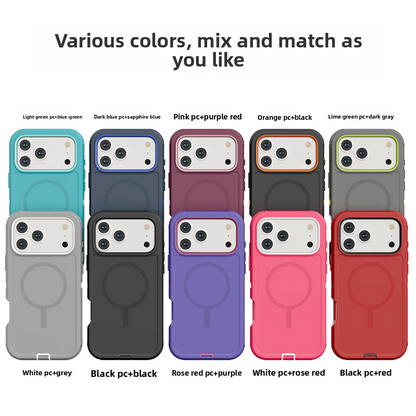 Rugged Armor OTT Defender Box Magnetic Phone Case For iPhone 18 Pro Max 17 Air 16 15 14 13 For Magsafe Shockproof Protect Cover