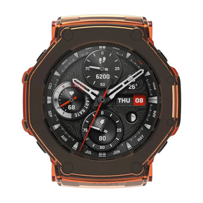 2-in-1 Protective Case + Screen Protector Glass for Amazfit T Rex 3 TRex 3 Smart Watch Bumper Protective Cover Tempered Glass