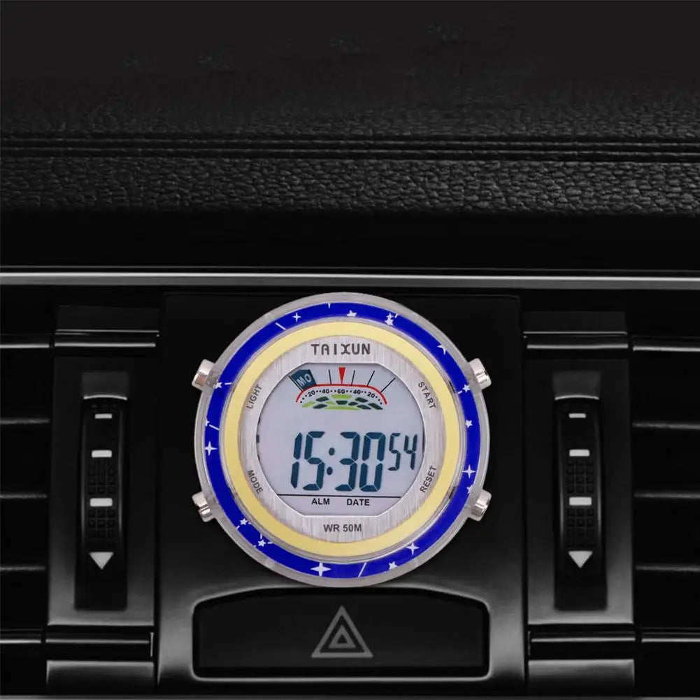 Motorcycle Digital Clock Waterproof Motorbike Stick-on Dashboard Car Clock Car Stick-On Mini Watch For Dashboard Boat Bike