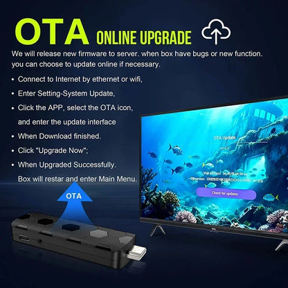 New Widely Compatible Android 16 TV Box Stick WiFi6 Bluetooth Transmission 4K/8K UHD Decoding Voice Remote Fast Streaming