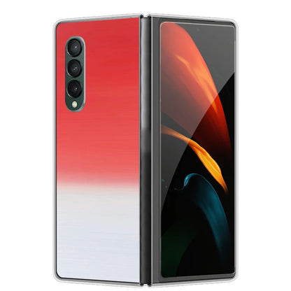 Case For Galaxy Z Fold 7 6 5 3 4 2 Transparent Hard Folding Luxury Painted For Samsung Z Fold 7 Fold Special Fold2 Clear Cover