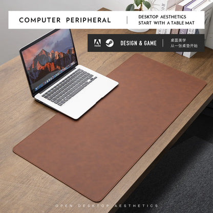 Crazy Horse Texture Pu Mousepad Portable Mouse Pad Large Gaming Waterproof Non-slip Suede Desk Mat Computer Keyboard Desk Pad