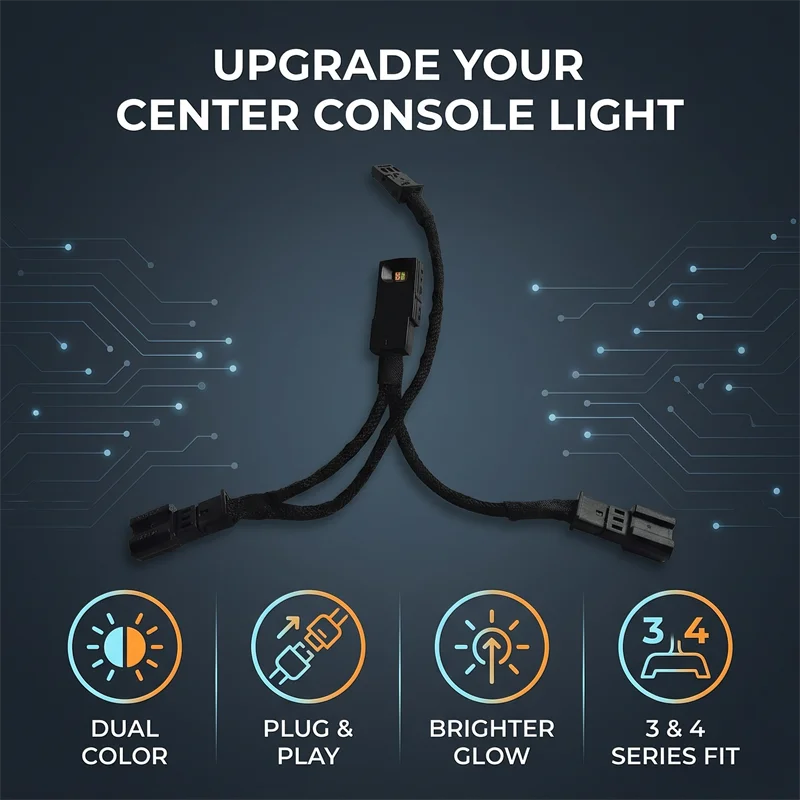 LED Cup Holder Ambient Light Orange/Ice Blue Center Console Atmosphere Lamp Fit For BMW 3 Series F30 F31 F34 M3 4 Series F32 F33