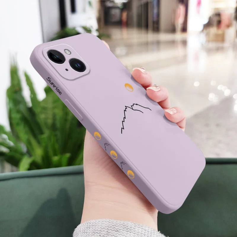Line Mountain Phone Case For iPhone 17 Air 16E 16 15 14 13 12 11 Pro Max Mini X XR XS Plus 6 6S Plus Cover