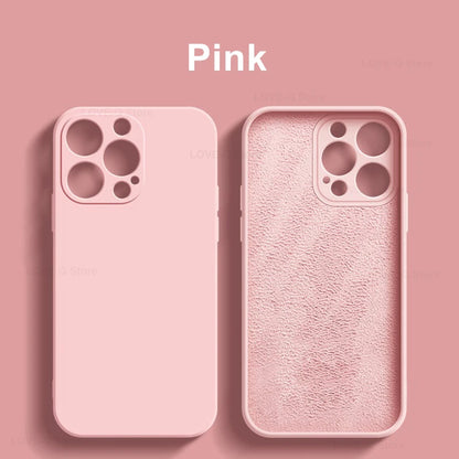 Original Liquid Silicone Phone Case For Apple iPhone 18,17,16,15,14,13,12 ,Pro，Plus Pro Max Cases For iPhone  Shockproof Cover