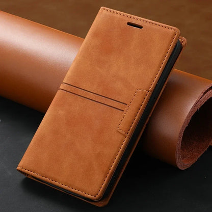 Wallet Card Slot Magnetic Flip Leather Case For Samsung Galaxy S25 Edge S24 Ultra S23 Plus S22 S21 S20 FE Note 20 10 Lite 9 8