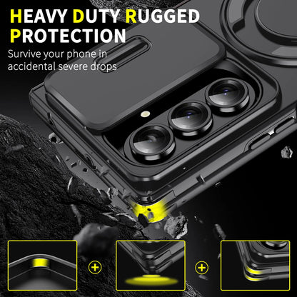 Suitable for Samsung Galaxy Z Fold 7 6 Flip 7 6 360 Degree Rotating Magnetic Bracket With Camera Protection Phone Case