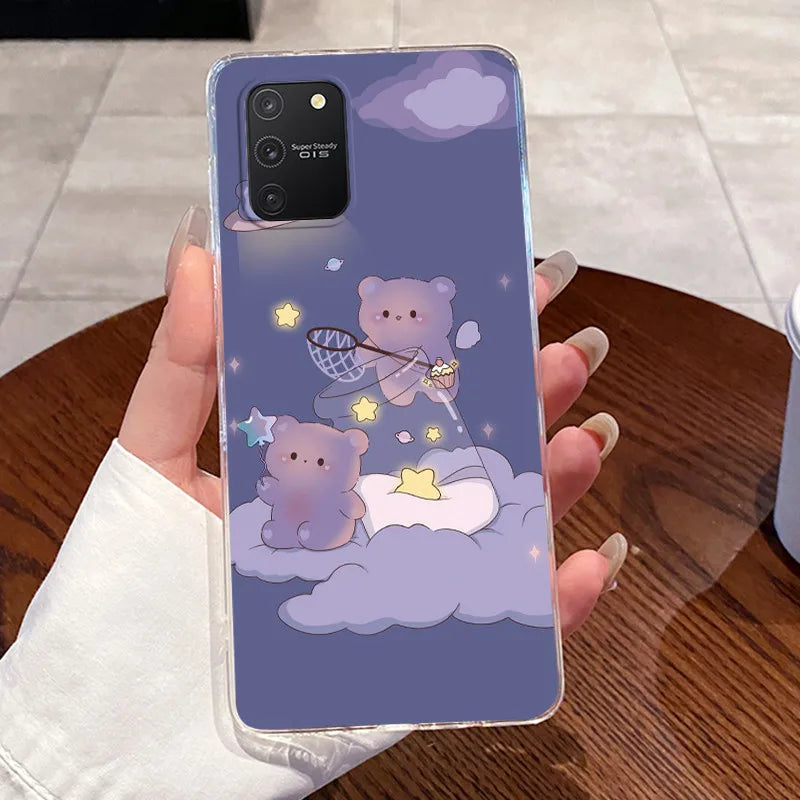 Casing For Samsung S10 Lite Case G770F Aesthetic Cute Cat Fashion Transparent Back Cover For Samsung Galaxy S10 Lite Phone Case