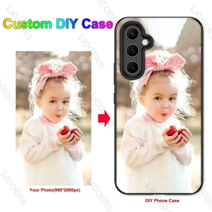 Custom Case for Samsung Galaxy S26 S25 Ultra Plus A56 A26 A36 A55 A54 A16 A15 Cover DIY Photo Name Letter Print Soft Shell Funda