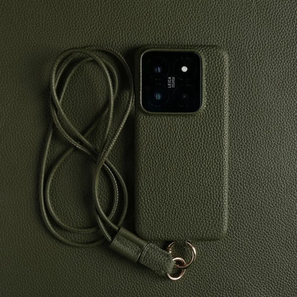 Luxury Cowhide Genuine Leather Case For iPhone 16 Pro Max 15Pro 11 13 12pro 14Pro 14 Strap Crossbody Lanyard Phone Cover Coque