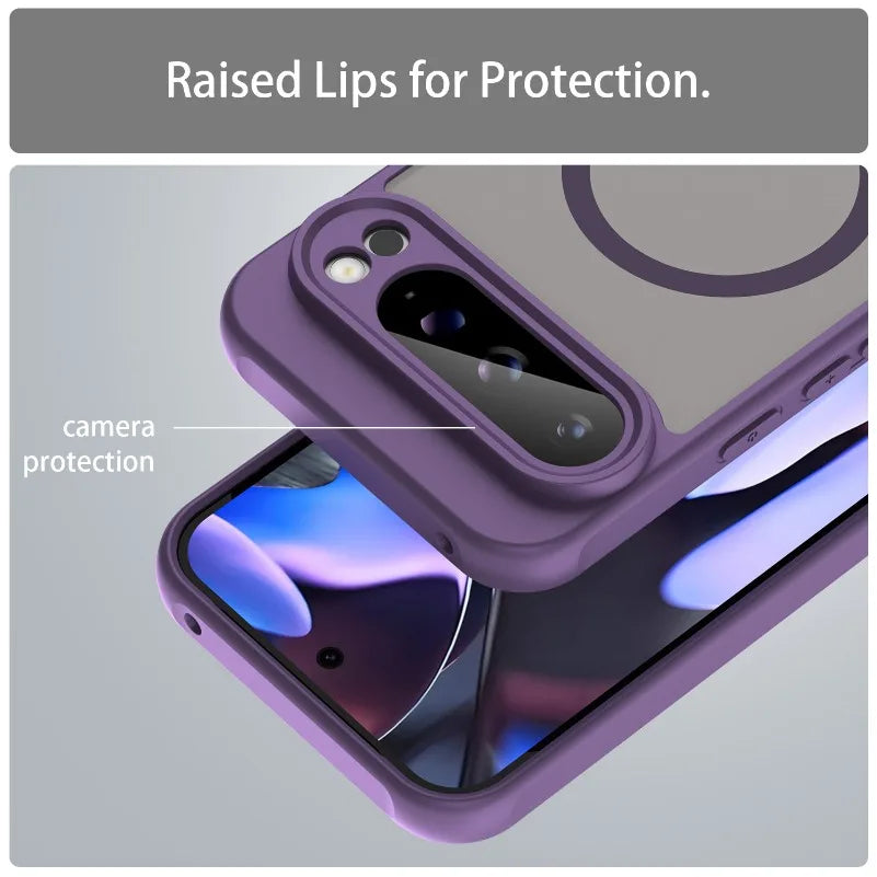 for Google 10 Pro XL Luxury Slim Matte for Magsafe Case for Google Pixel 9A 9 10 Pro XL Magnetic Wireless Charging Hard PC Cover