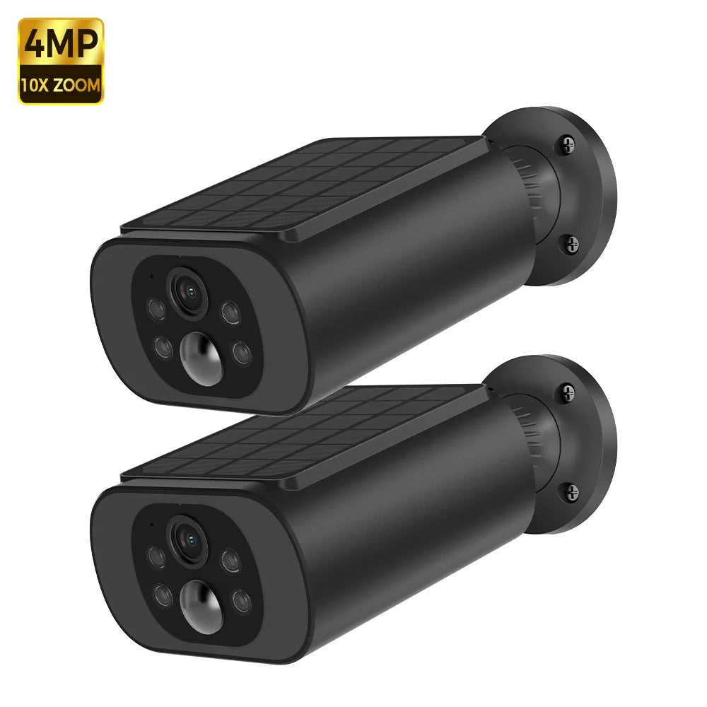 Solar Camera WIFI Outdoor Wireless Security Cam 2.5K Ultra Standby Time PIR Smart Light Color Night Vision AI Detect Battery Cam