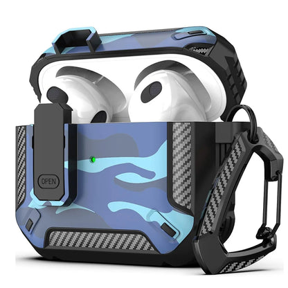 Switch Case for AirPods 5 2026 Headphone Protective Case Camouflage Green for Men Airpods Pro 3/4/5 Protective Case with Lock