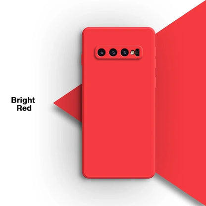 Matte Original Phone Case for Samsung Galaxy S10 Plus S10E S10+ S10Plus High Qualtiy Soft Candy Color Liquid Silicone Back Cover