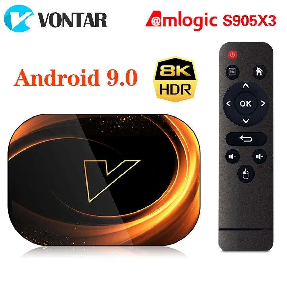 VONTAR X3 4GB 32GB 8K TV BOX Android 9 Smart Android TVBOX 9.0 Amlogic S905X3 Wifi 1080P BT 4K Set Top Box Media Player