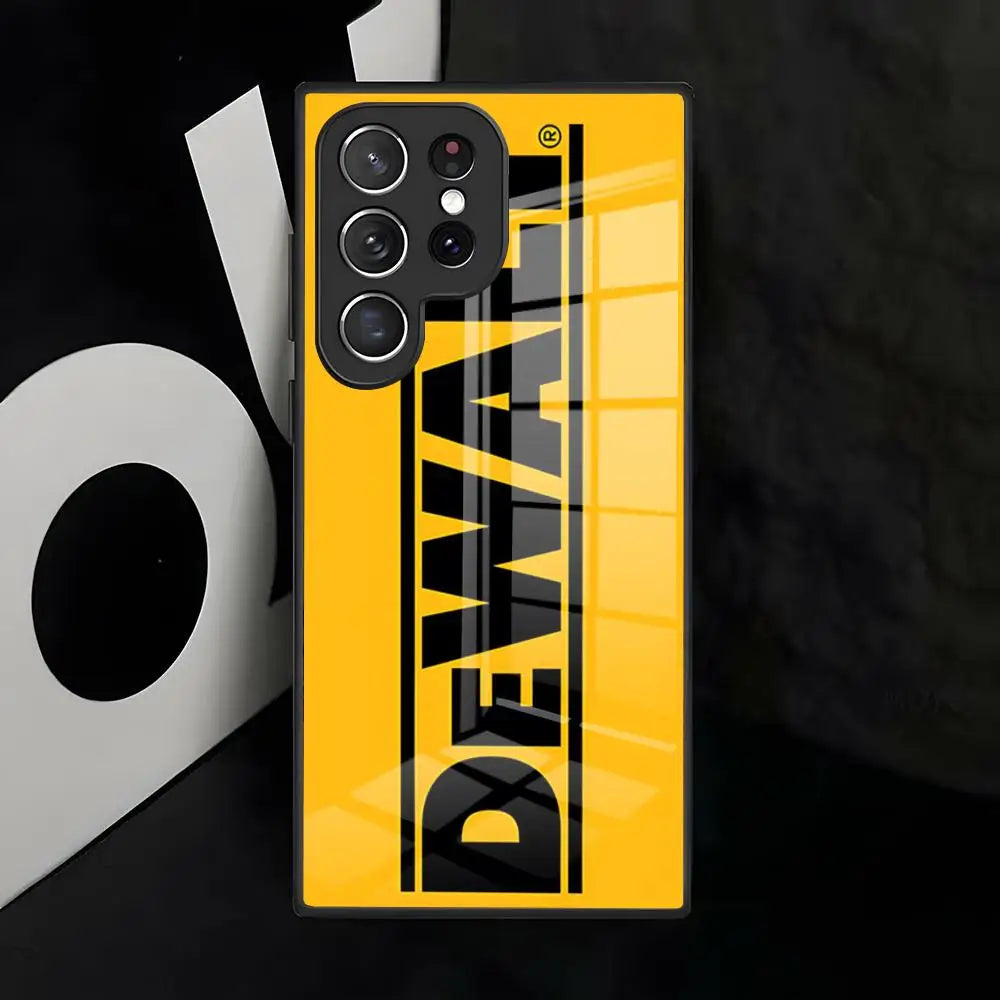 D-Dewalts-s Logo Phone Case For Samsung S26 S25 S24 FE S23 S22 S21 Plus S20 Ultra Note20Ultra Black Glass Cover