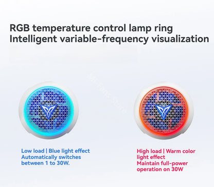 Flydigi B9X Cellphone Cooler Frequency Conversion Super Heat Dissipation Magnetic Radiator RGB Light For iPhone iPad Android